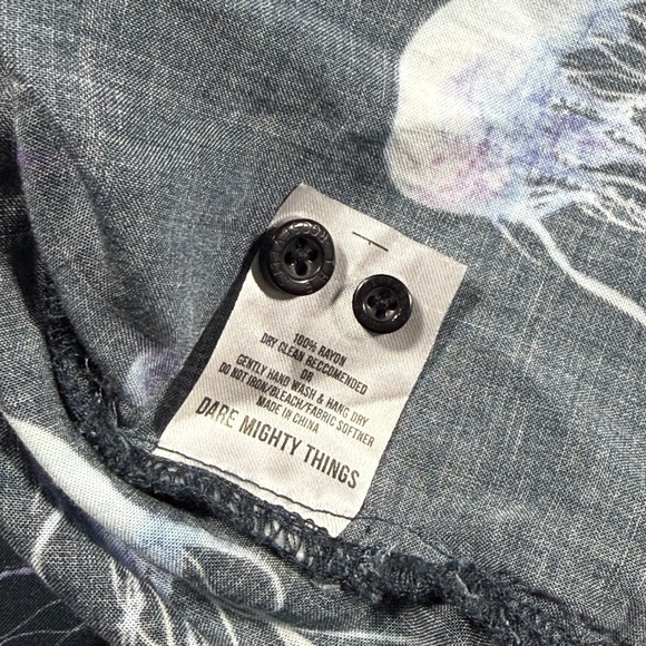 RSVLTS Jellyfish Print Rayon Mens XL RARE All Over Print Button Down Shirt - Picture 5 of 8